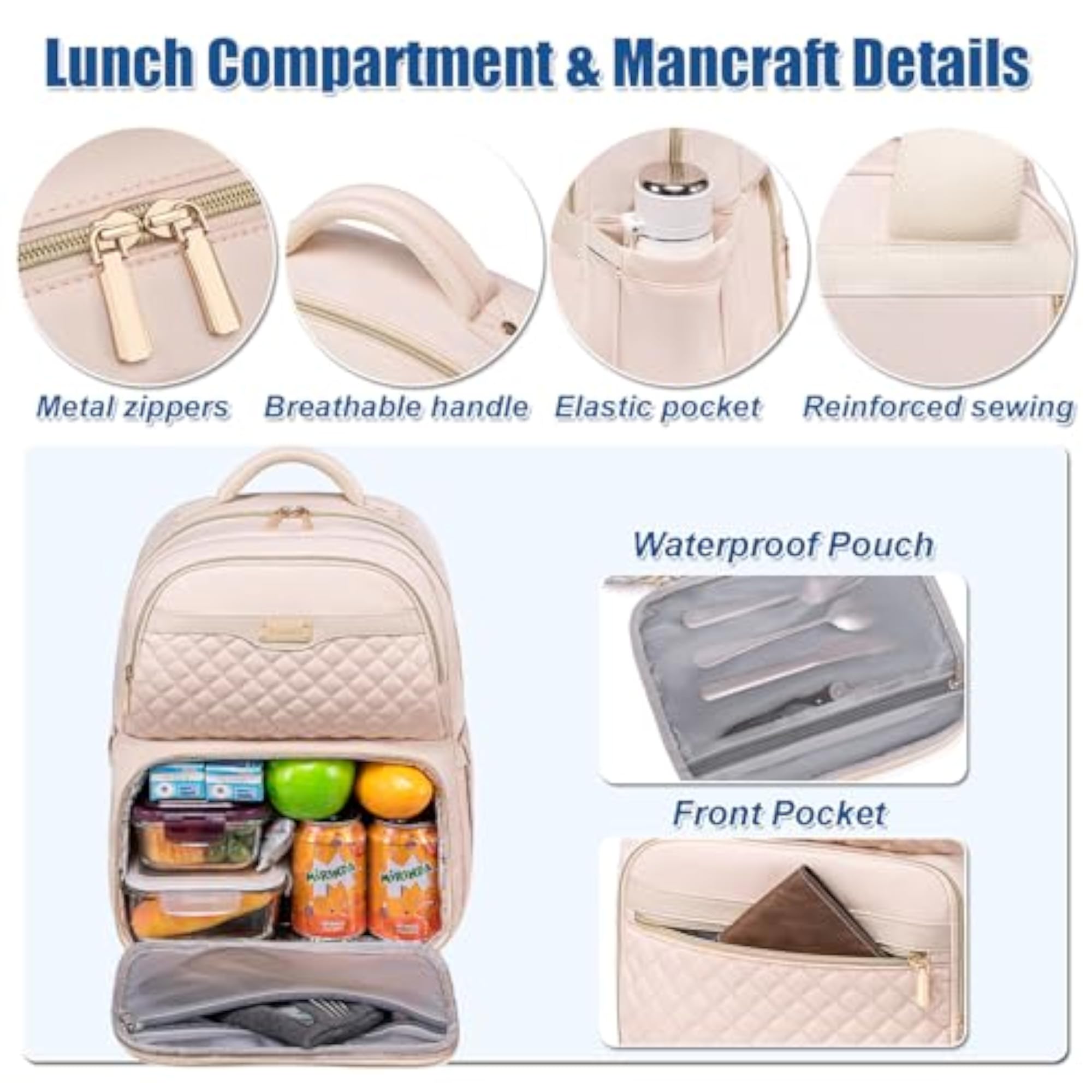 Insulated Cooler Lunch Backpack for Men and Women